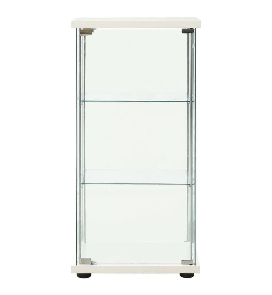 Vitrine Hartglas Weiss