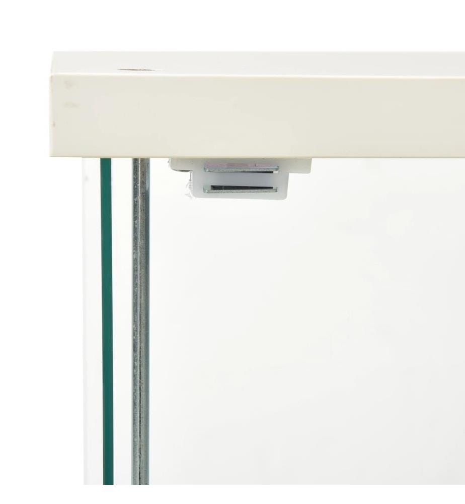 Vitrine Hartglas Weiss