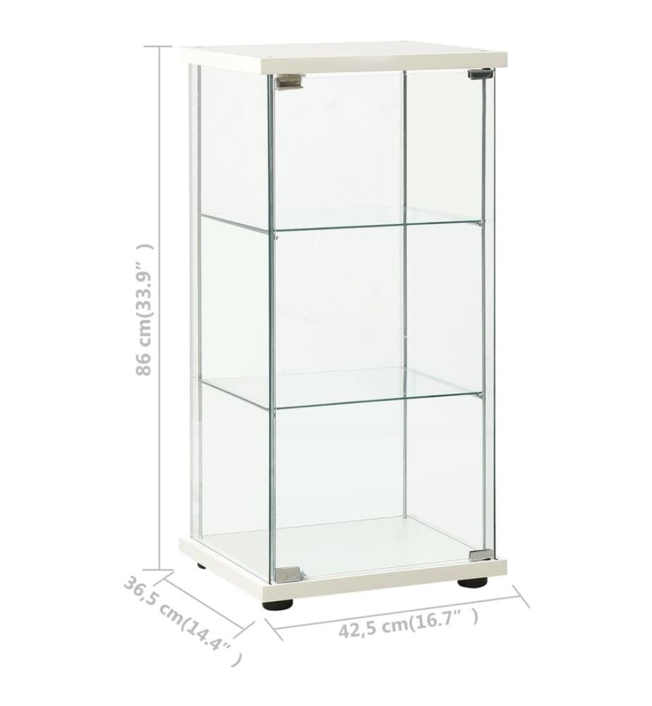 Vitrine Hartglas Weiss