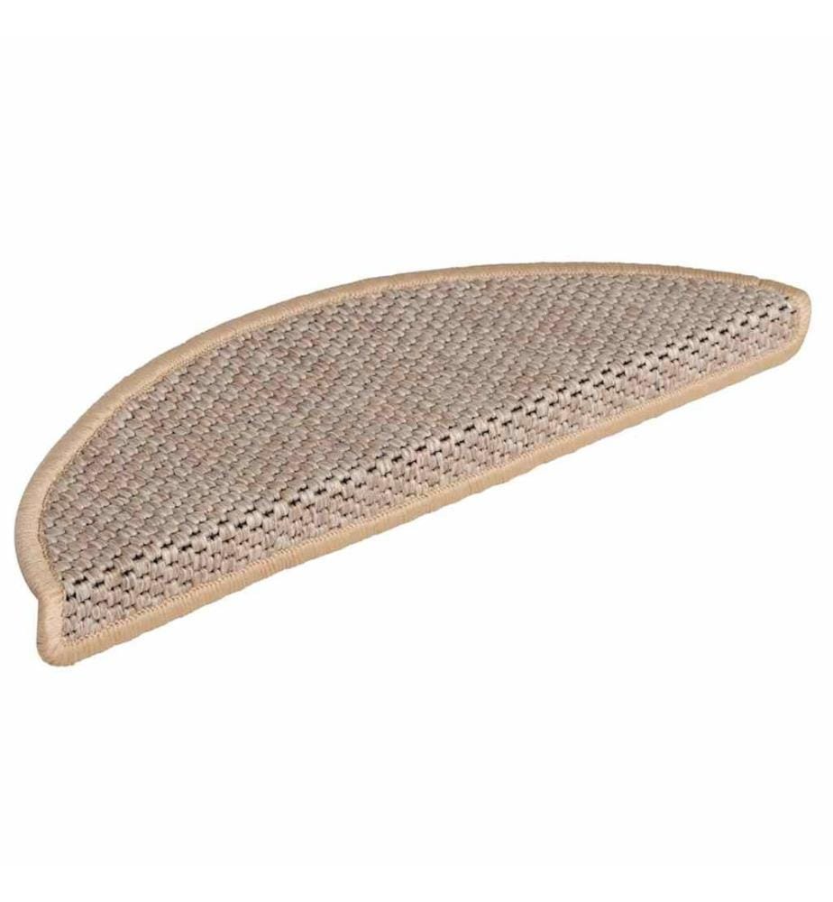 Treppenmatten Selbstklebend Sisal 15 Stk. 56x17x3 cm Hellbeige