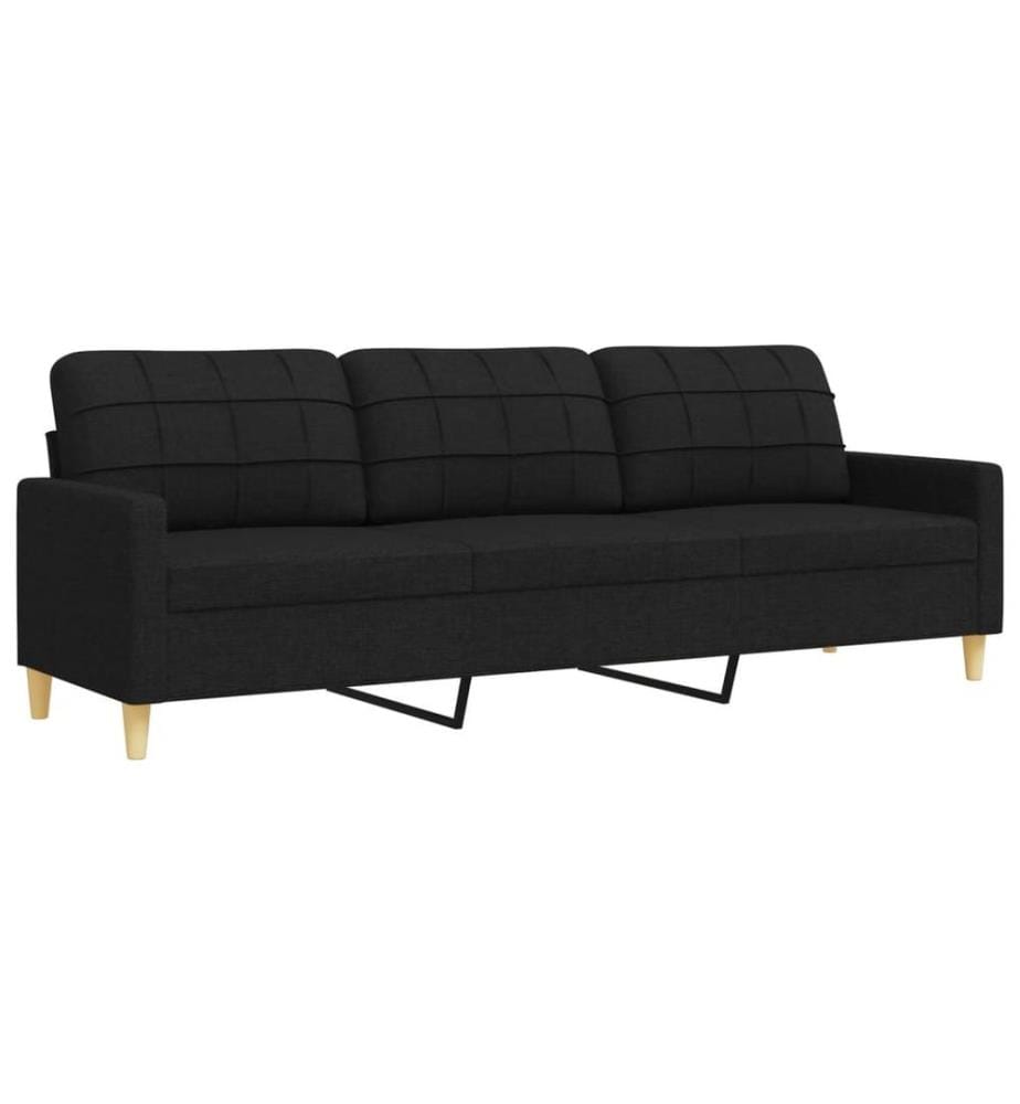 Ensemble de canapés 3 pcs repose-pied et coussins décoratifs