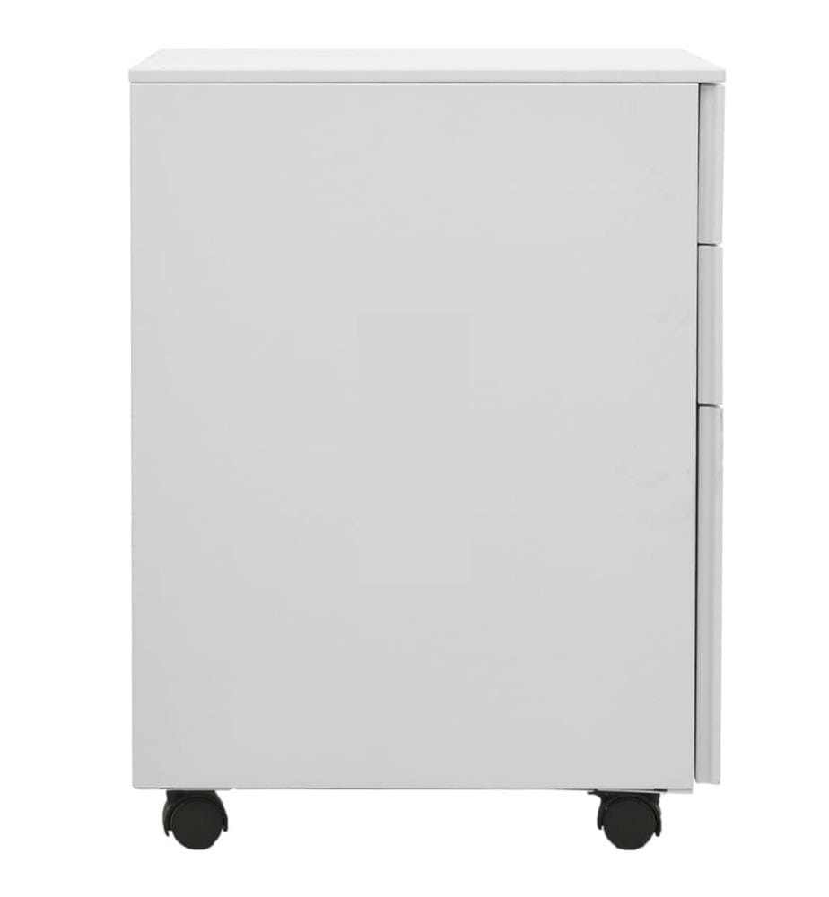Aktenschrank mit Rollen Hellgrau 39x45x60 cm Stahl