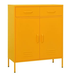 Lagerschrank Senfgelb 80x35x101,5 cm Stahl