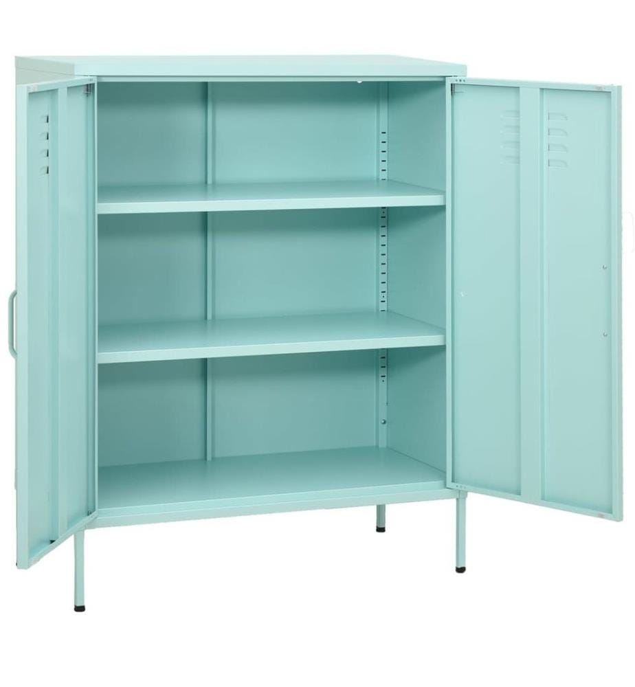 Lagerschrank Minzgrün 80x35x101,5 cm Stahl
