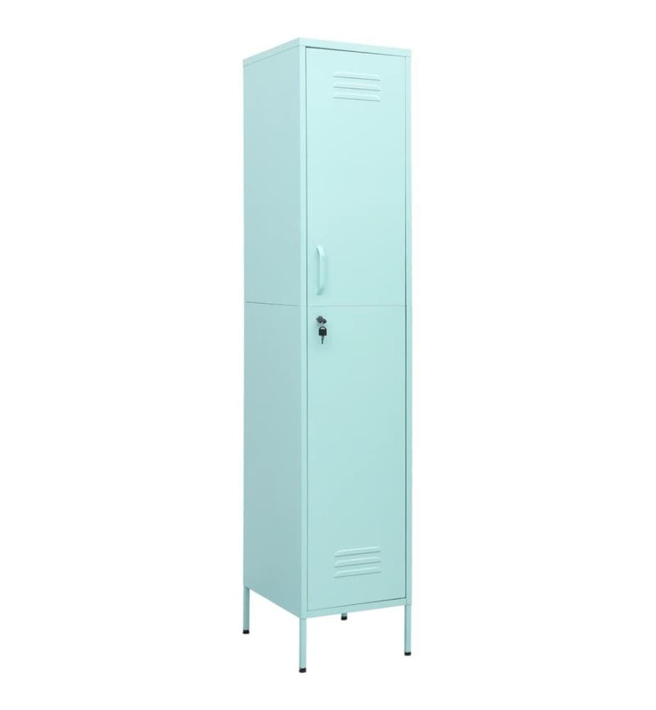 Schliessfachschrank Minzgrün 35x46x180 cm Stahl