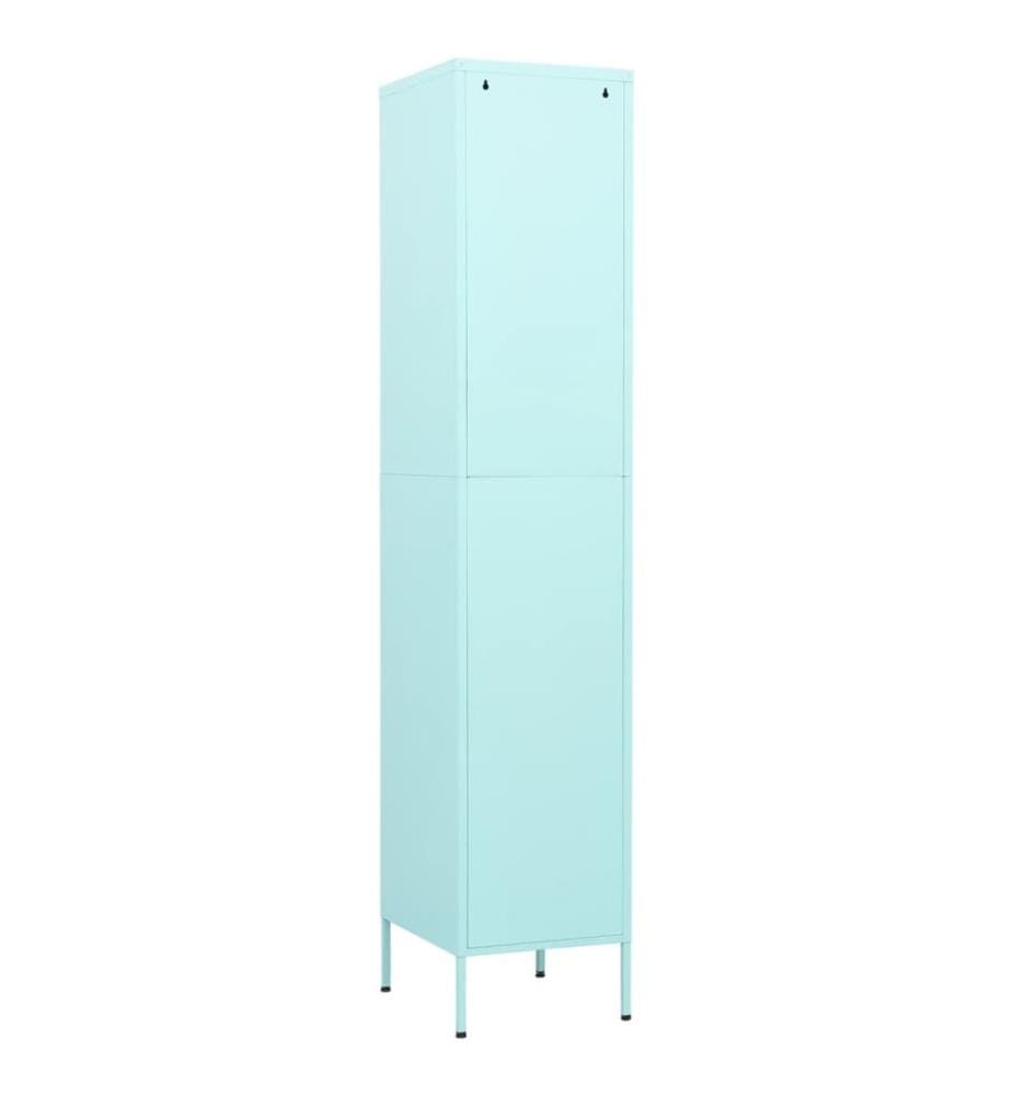 Schliessfachschrank Minzgrün 35x46x180 cm Stahl