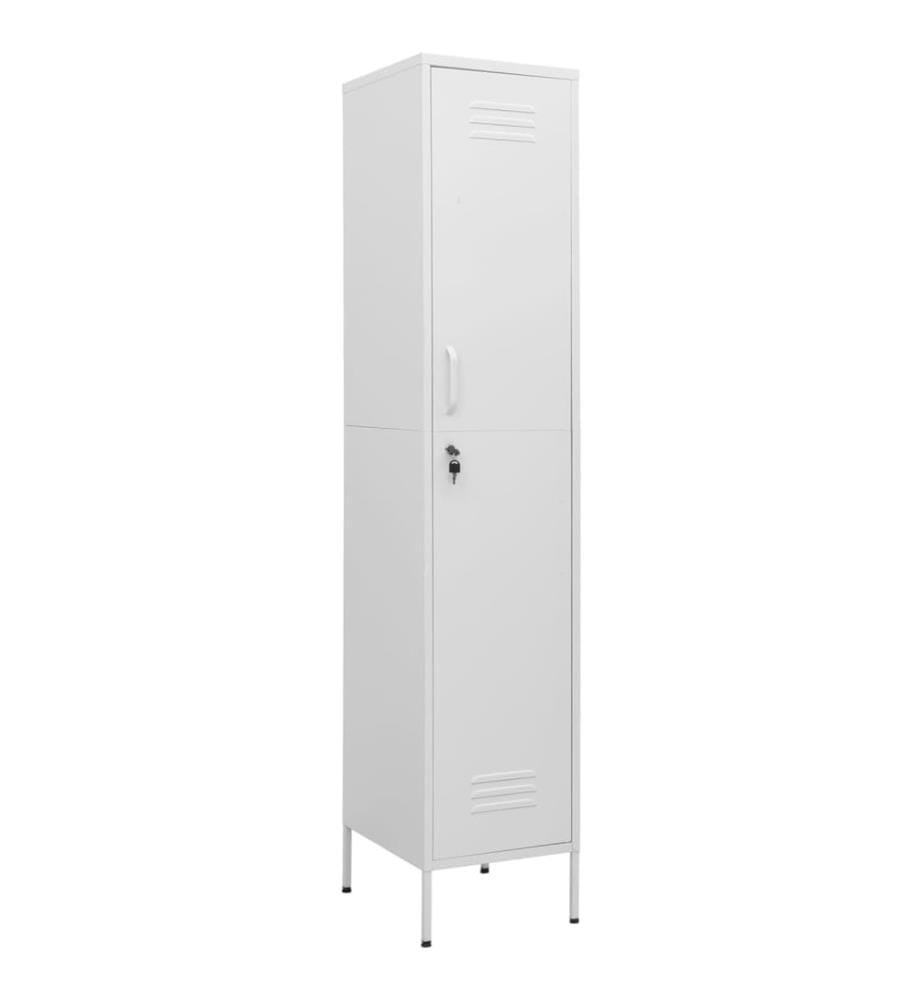 Schliessfachschrank Weiss 35x46x180 cm Stahl