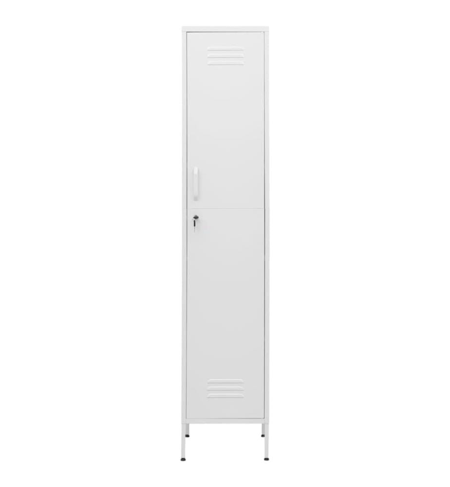 Schliessfachschrank Weiss 35x46x180 cm Stahl
