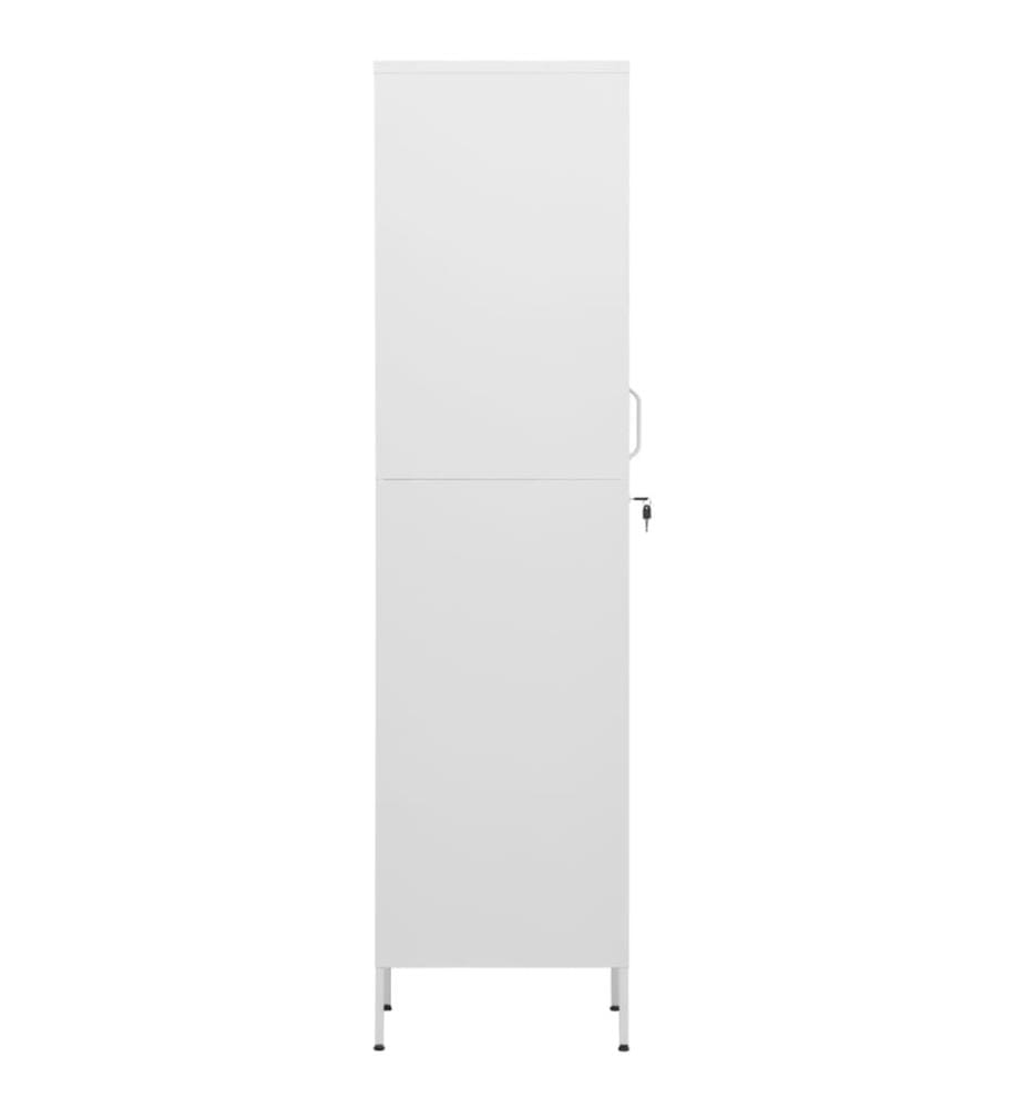 Schliessfachschrank Weiss 35x46x180 cm Stahl