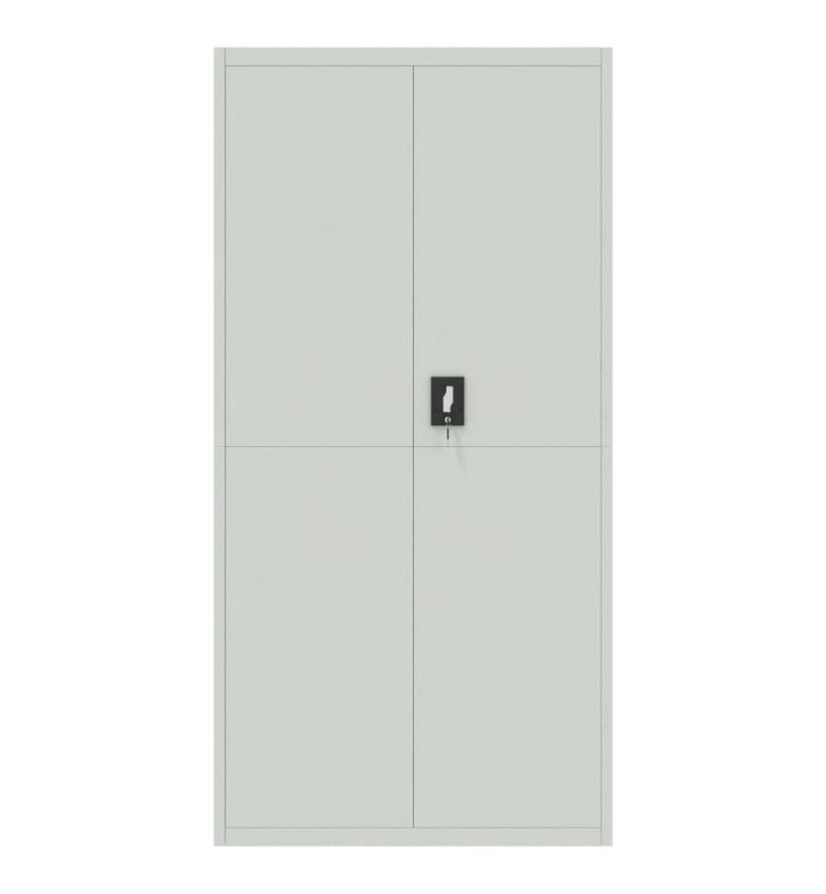 Aktenschrank Hellgrau 90x40x180 cm Stahl