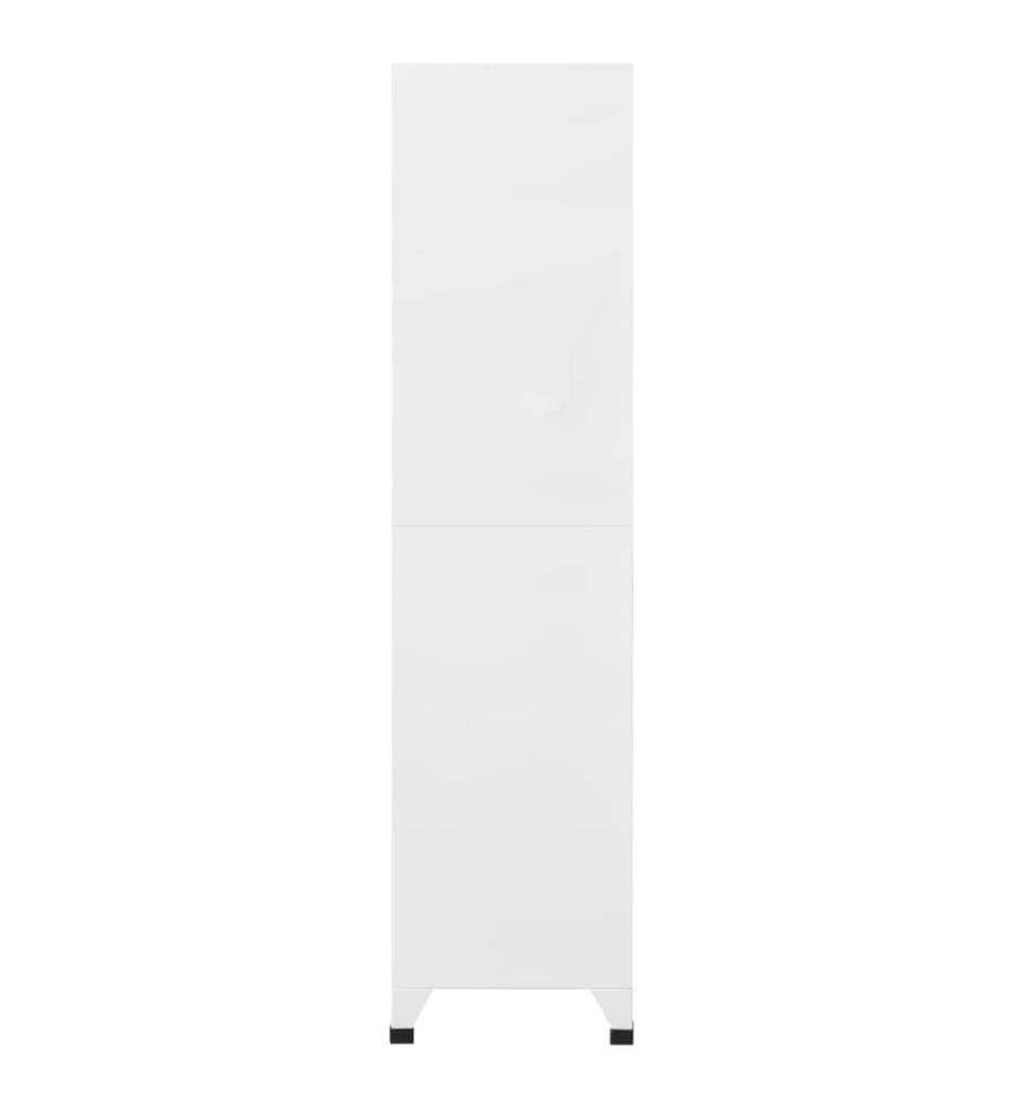 Schliessfachschrank Hellgrau und Dunkelgrau 90x45x180 cm Stahl