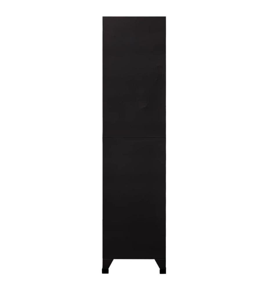 Schliessfachschrank Schwarz 90x45x180 cm Stahl