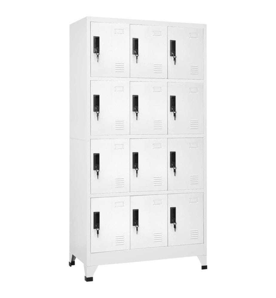 Schliessfachschrank Weiss 90x45x180 cm Stahl