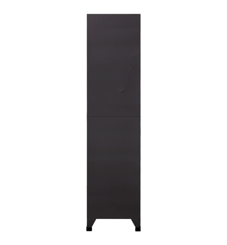 Schliessfachschrank Anthrazit 90x45x180 cm Stahl