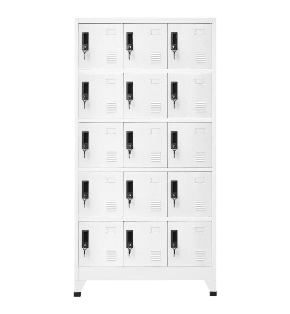 Schliessfachschrank Weiss 90x40x180 cm Stahl