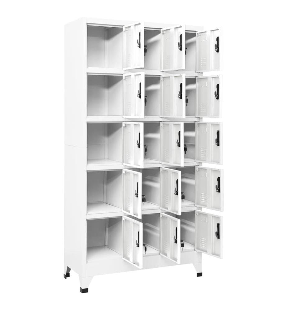 Schliessfachschrank Weiss 90x40x180 cm Stahl