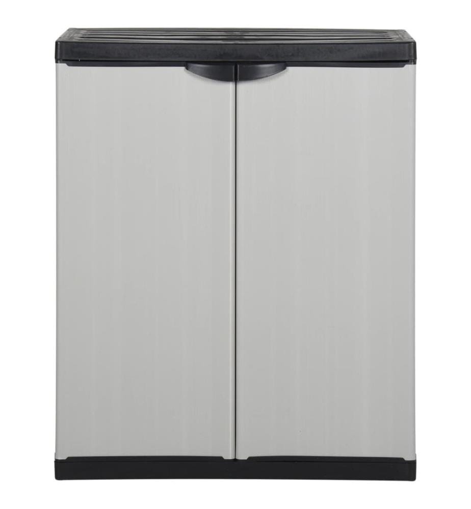 Garten-Lagerschrank mit 1 Boden Grau und Schwarz 68x40x85 cm
