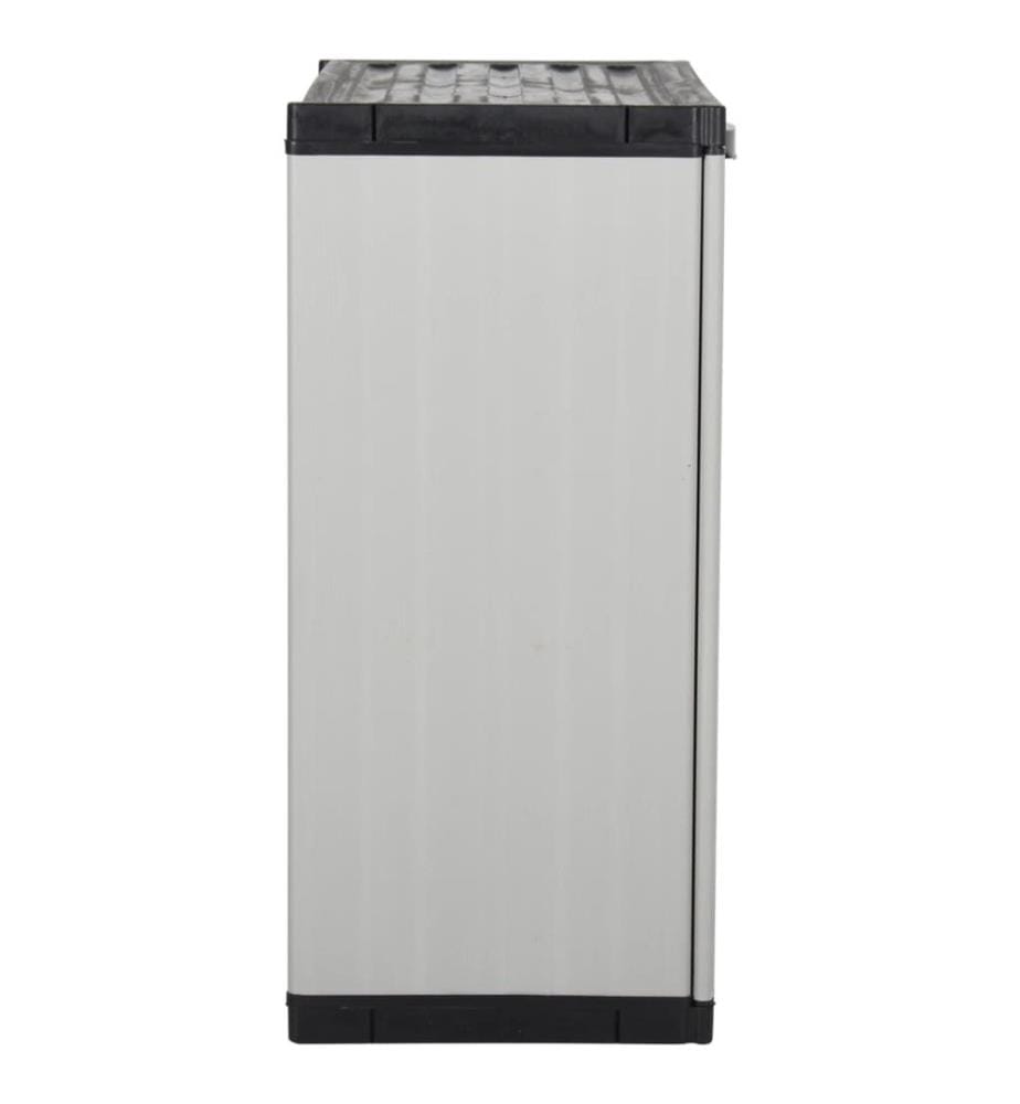 Garten-Lagerschrank mit 1 Boden Grau und Schwarz 68x40x85 cm