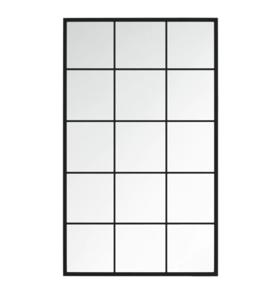 Wandspiegel Schwarz 100x60 cm Metall