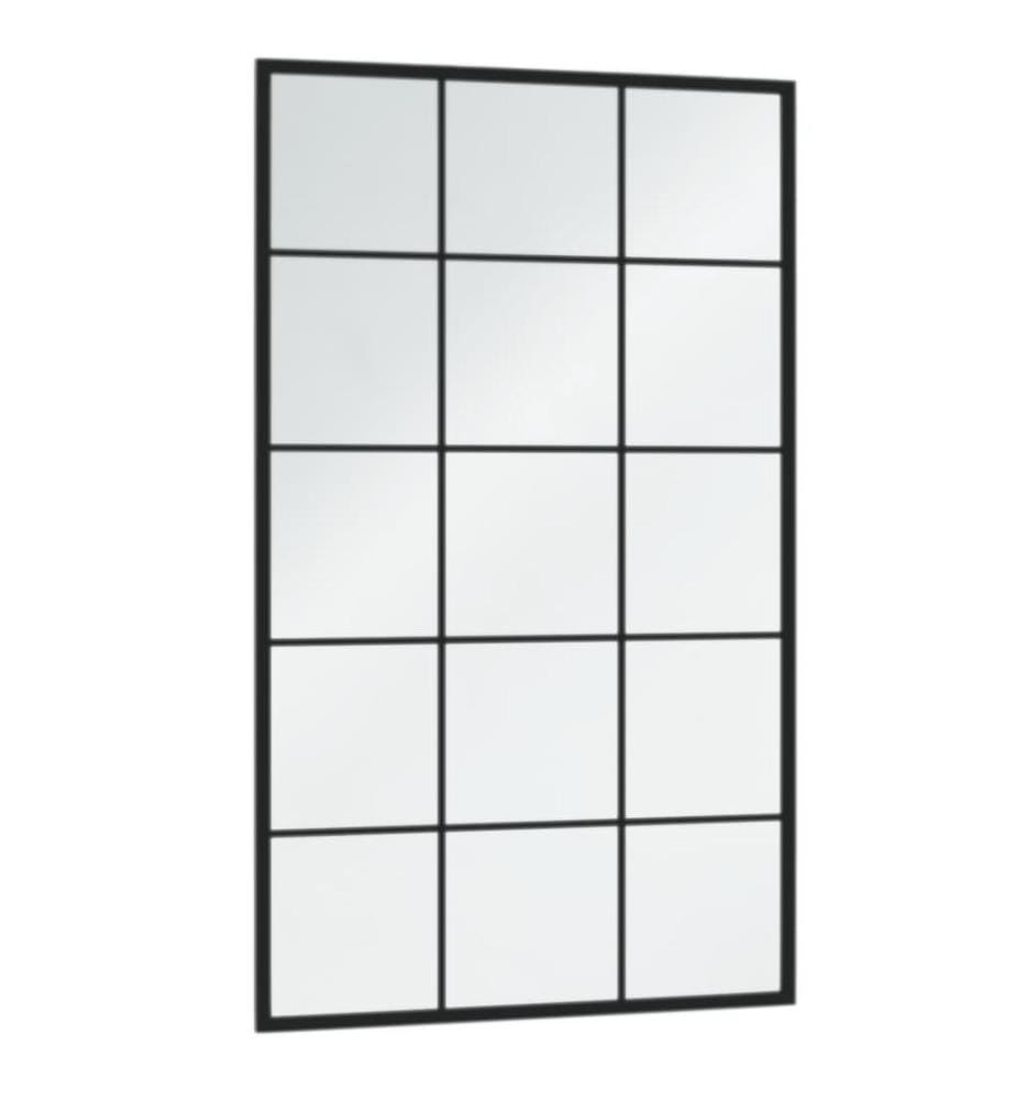 Wandspiegel Schwarz 100x60 cm Metall
