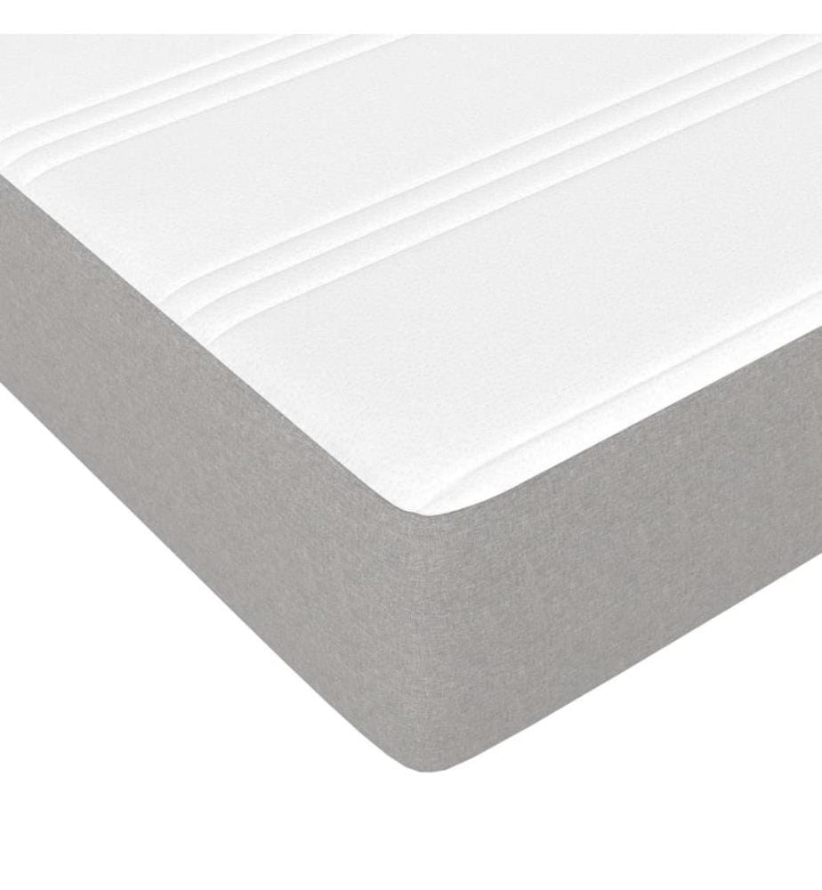 Taschenfederkernmatratze Hellgrau 90x200x20 cm Stoff