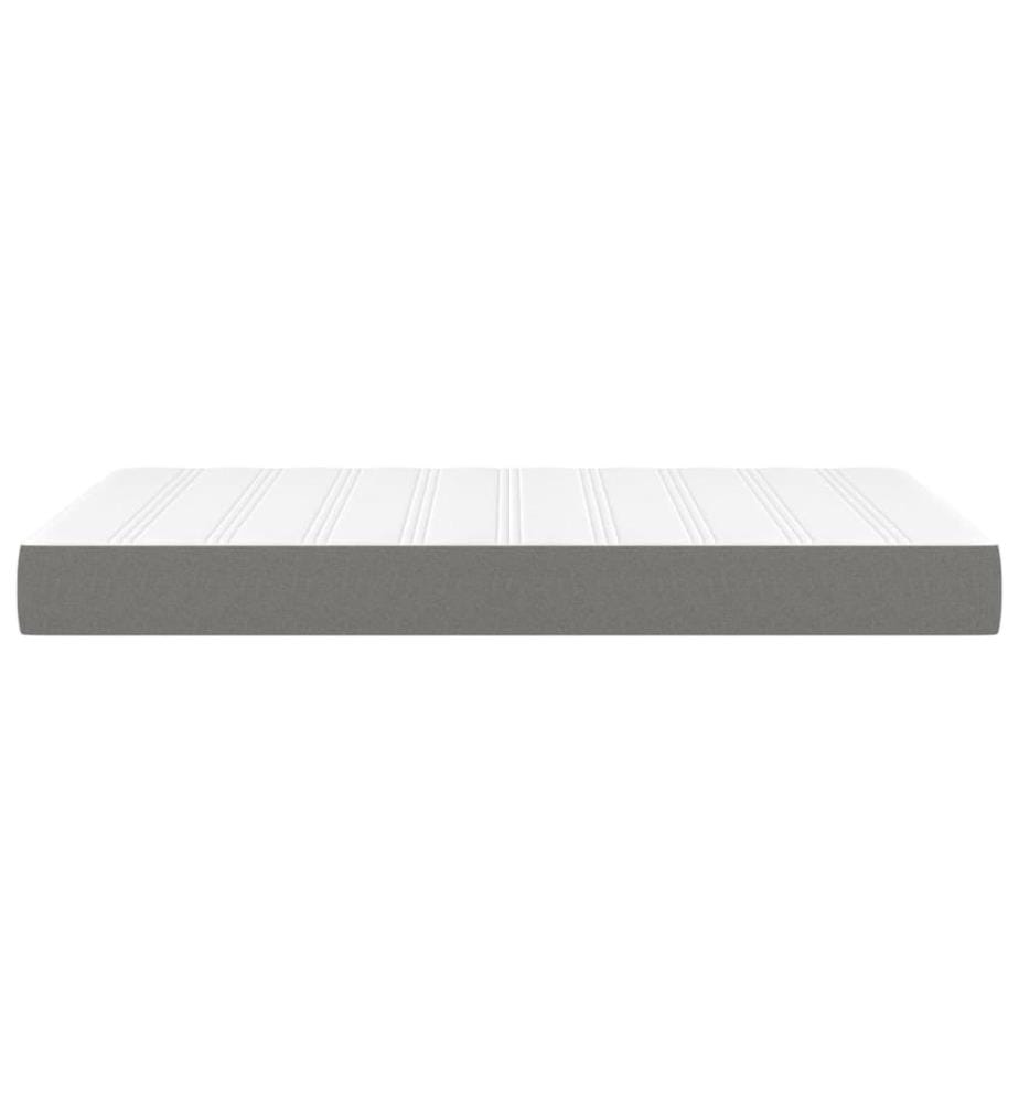 Matelas de lit à ressorts ensachés Gris foncé 120x200x20 cm