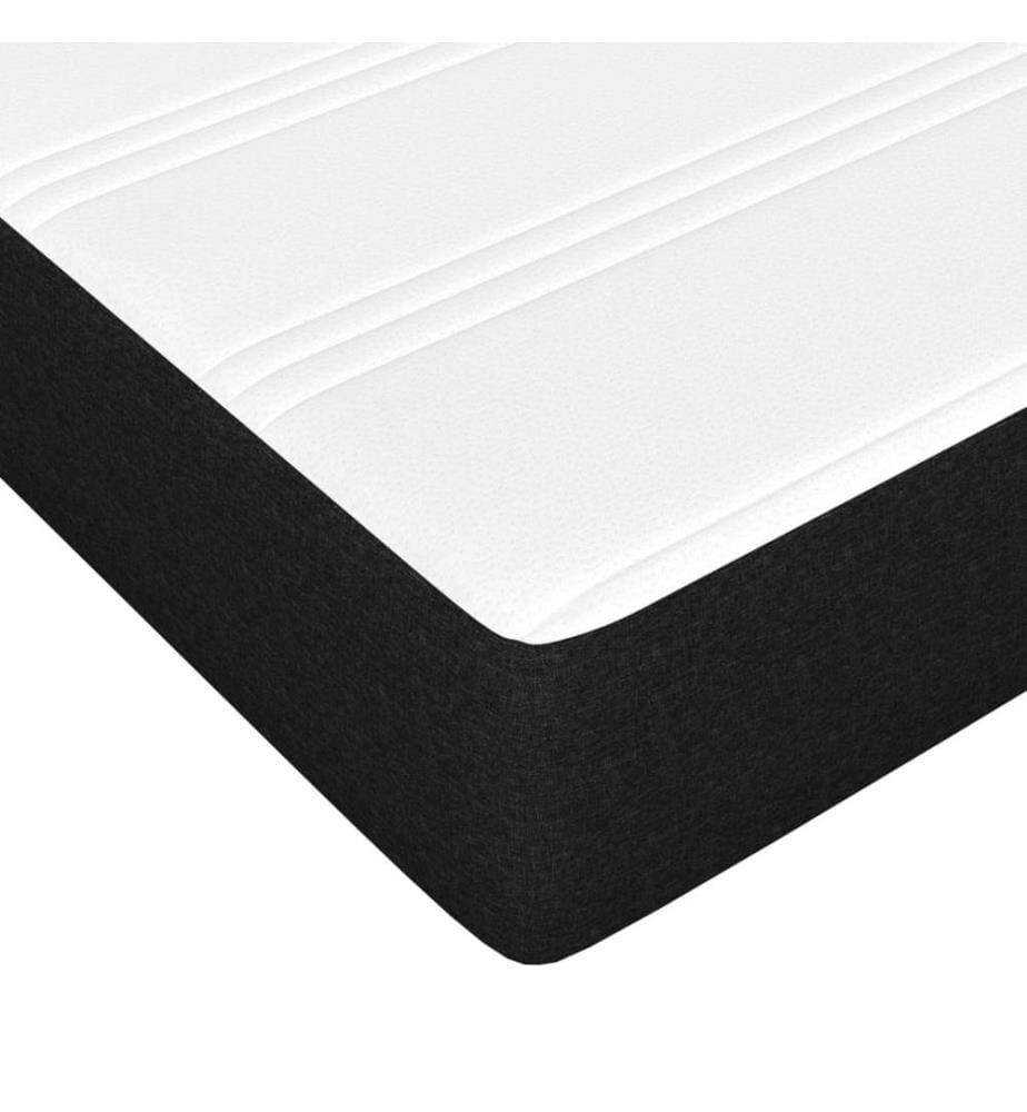Matelas de lit à ressorts ensachés Noir 120x200x20 cm Tissu
