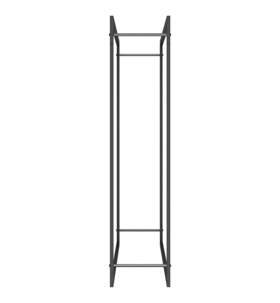 Brennholzregal Mattschwarz 110x28x116 cm Stahl