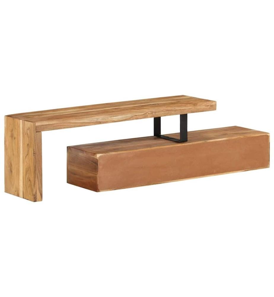 Meuble TV (118-200) x 30 x 40 cm Bois massif d'acacia