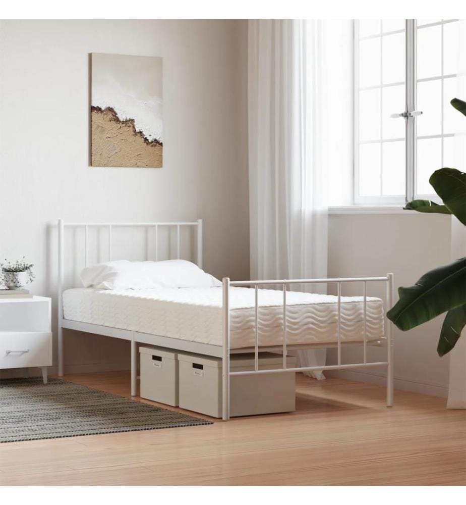 Matelas en mousse blanc 90x200 cm dureté H2 H3