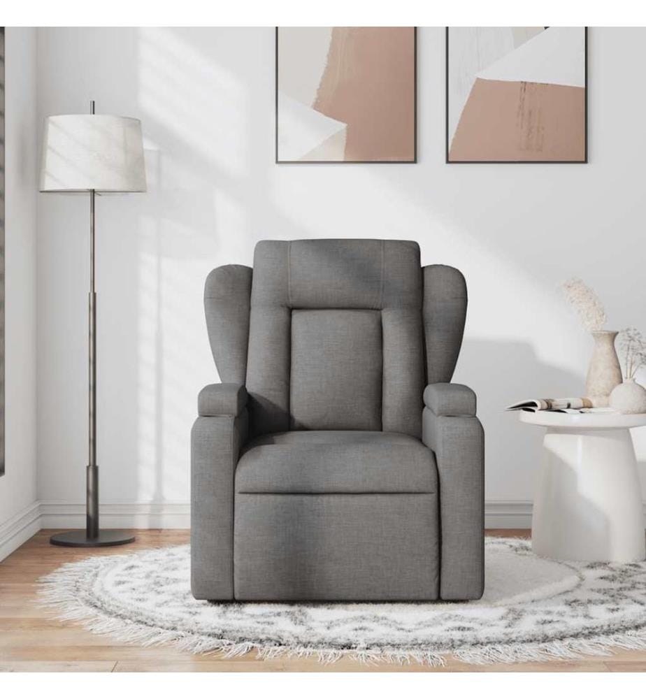 Massagesessel Dunkelgrau Stoff
