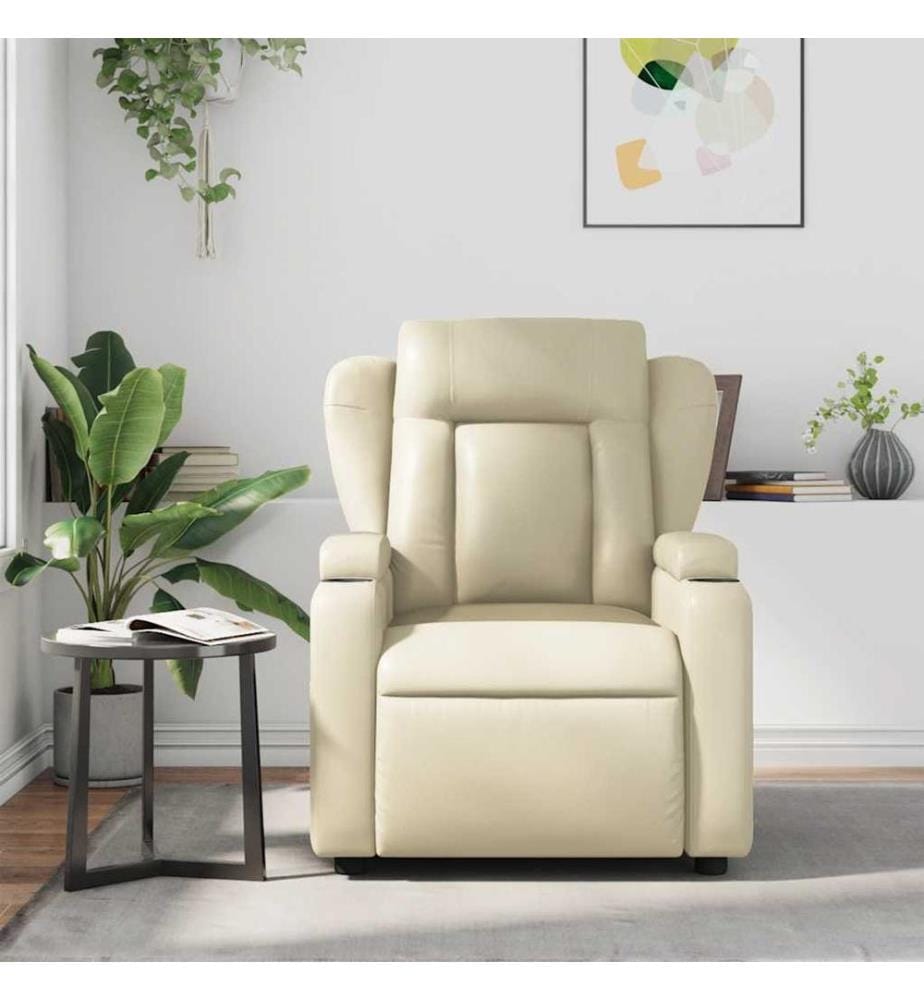 Massagesessel Creme Kunstleder
