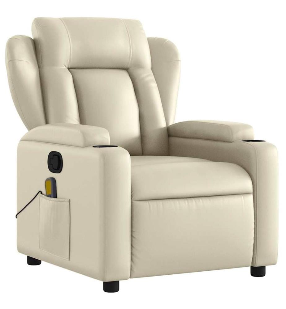 Massagesessel Creme Kunstleder