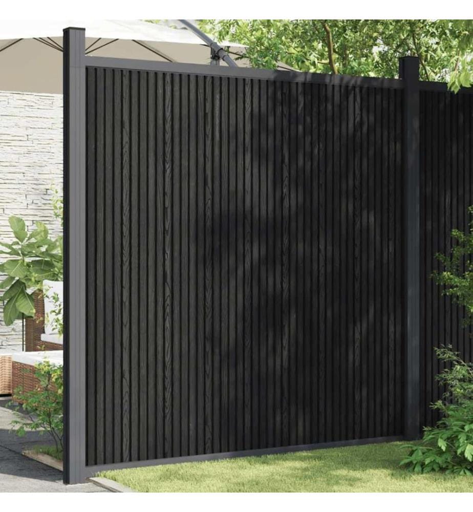 Zaunelement WPC Grau 173x186 cm