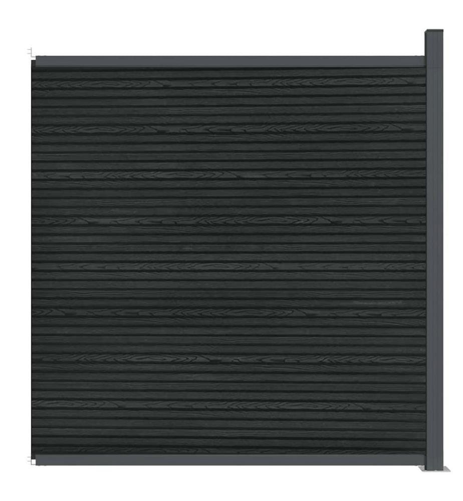 Zaunelement WPC Grau 173x186 cm