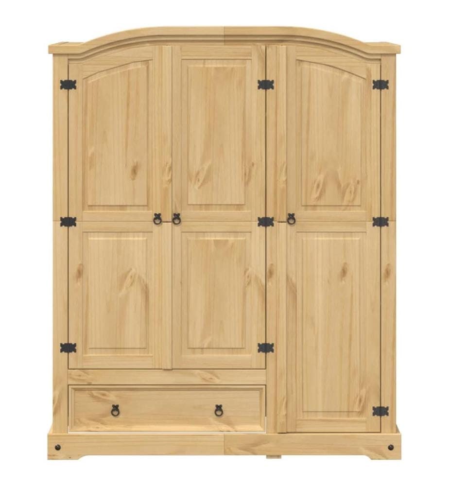 Kleiderschrank Corona 151,5x52x186 cm Massivholz Kiefer