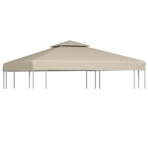 Pavillon-Ersatzdach 310 g/m² Beige 3x3 m