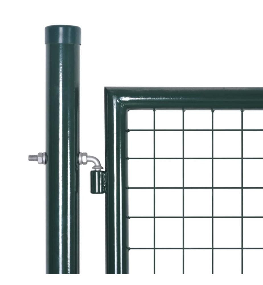Portail de clôture en acier 306 x 100 cm Vert