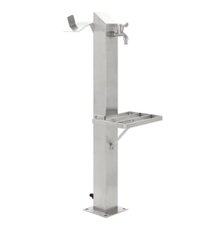 Garten-Wassersäule Edelstahl Quadratisch 95 cm