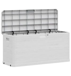 Boîte de rangement de jardin 280 L Gris clair