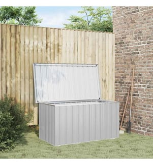 Boîte de rangement de jardin Gris 129x67x65 cm