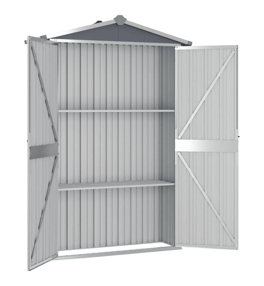 Abri de jardin Gris 116x45x175 cm Acier galvanisé
