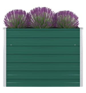 Hochbeet 100 x 100 x 77 cm Verzinkter Stahl Grün