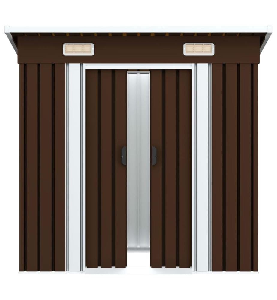 Geräteschuppen Braun 194x121x181 cm Stahl