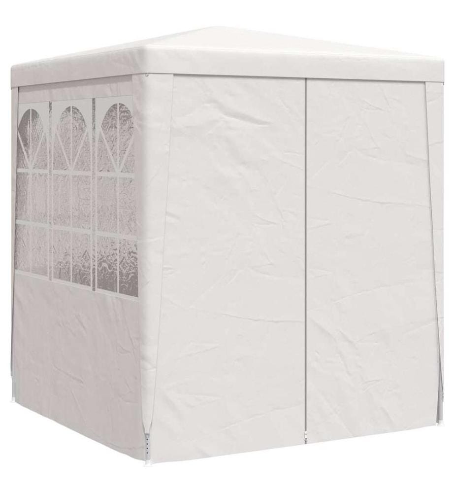 Profi-Partyzelt mit Seitenwänden 2,5x2,5 m Weiss 90 g/m²