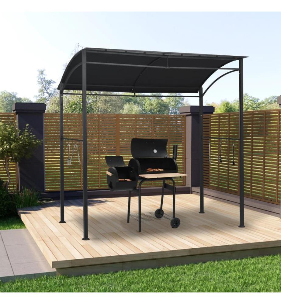BBQ-Pavillon 215x150x220 cm Anthrazit Stahl