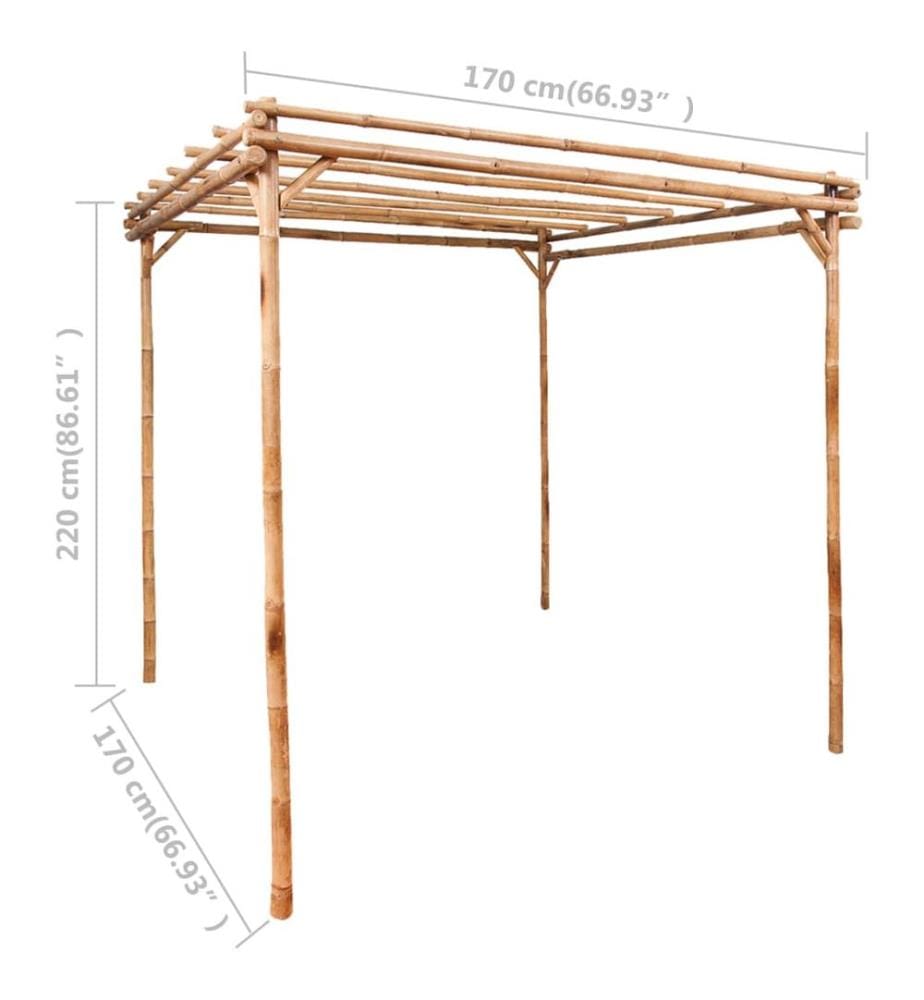 Pergola Bambus 170×170×220 cm