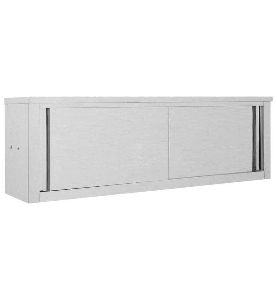 Armoire de cuisine avec portes coulissantes 150x40x50 cm Inox