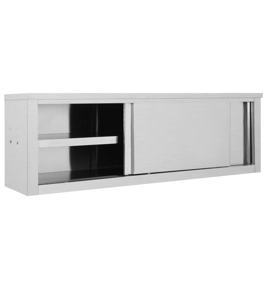 Armoire de cuisine avec portes coulissantes 150x40x50 cm Inox