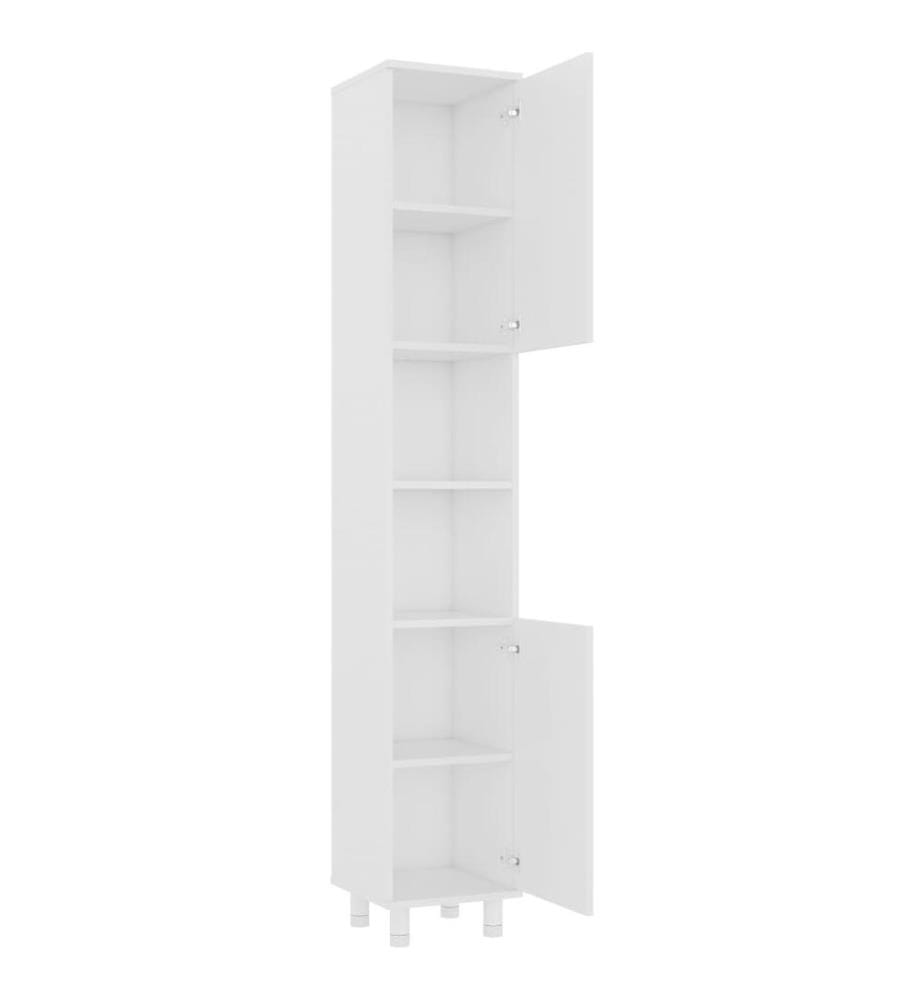 Badezimmerschrank Weiss 30x30x179 cm Holzwerkstoff